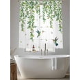 thumbnail image 5 of Spring Botanical Sheer Curtains 72 Inch Length 2 Panels Set Window Treatments, Watercolor Leaves Flowers Birds Country Rod Pocket Semi Curtains for Living Room/Bedroom/Kitchen Décor, 104"W x 72"L, 5 of 7