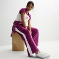 thumbnail image 4 of Women's Limited Too Velour Wide Leg Track Pants Color: Purple Size: X LARGE, 4 of 4