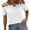 White, variant on OSOLU Women Solid Color Short Sleeve Double Strap Off Shoulder Tops Shirts Relaxed Fit Dailywear