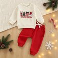 thumbnail image 2 of KPOPLK Baby Boy Clothes Fall Clothes Chrismas Print Long Sleeve Pullover Tops + Pant Sets Toddler Winter Outfits Beige Size 18-24 Months, 2 of 8
