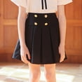 thumbnail image 6 of hengsof Girls Pleated School Uniform Skirt for 3-17 Years Solid Color Elastic Waist Casual Everyday Skirt Basic Versatile Pleated Skirt, 6 of 8