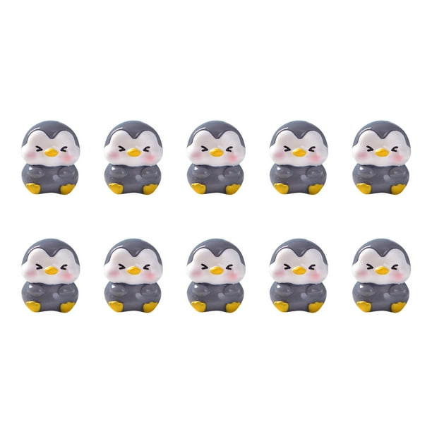 Fiudx Figuras de Pingüino En Miniatura, Juego de 10 Piezas de Resina, Bonitas Decoraciones de Mesa, Manualidades Creativas, Decoración Versátil para Jardín y Fiestas, Perfectas para El Hogar y Evento