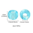 thumbnail image 4 of Transparent Acrylic European Beads Large Hole Barrel Beads Mixed Color 9x6mm Hole: 4mm 100pc, 4 of 5