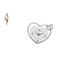 thumbnail image 5 of Figura de resina de una niña, escultura de arte abstracto, decoración creativa para oficina, reloj de pared acrílico con forma de corazón, movimiento, 5 of 8