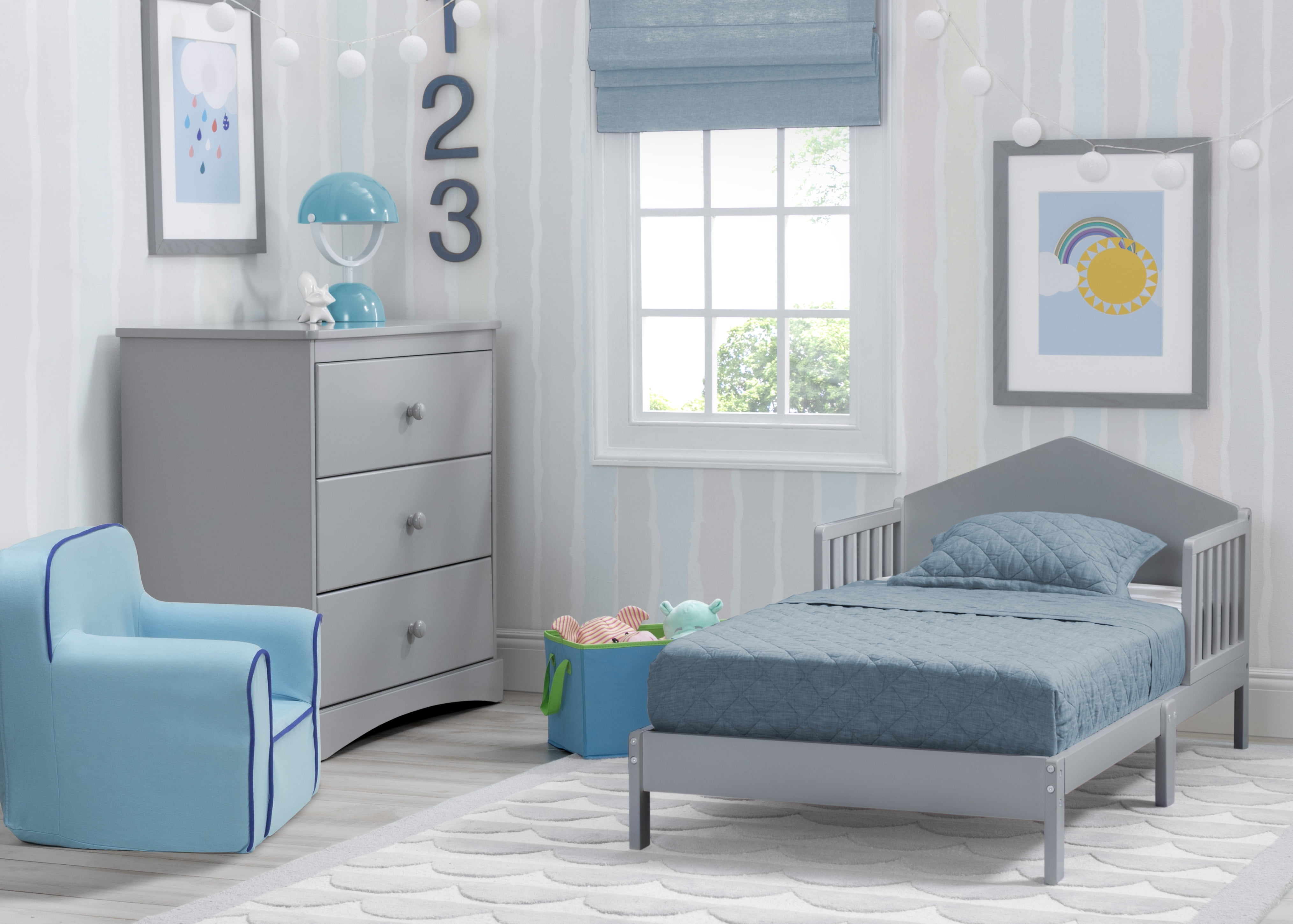 Delta Children Homestead Toddler Bed, Greenguard Gold Certified, Gray