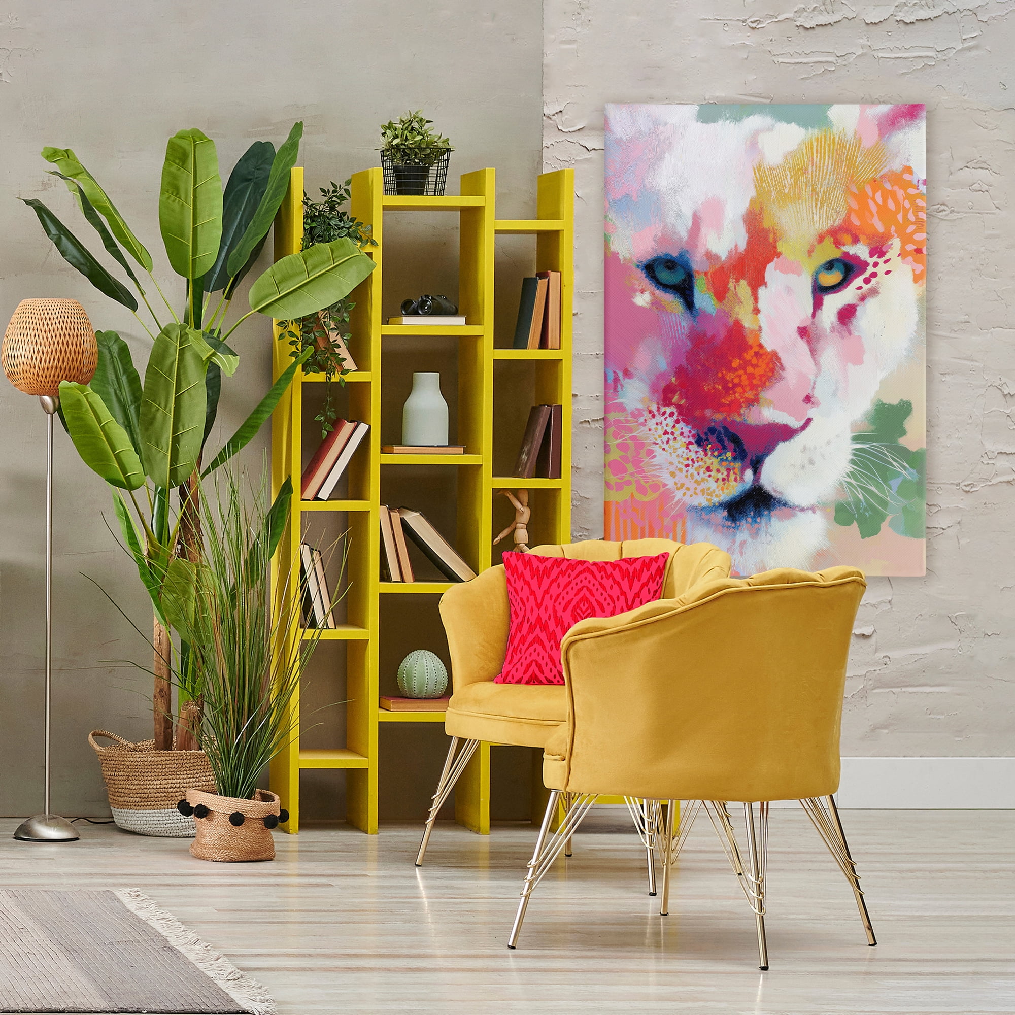 Stupell Industries Lion Eyes with Intense Gaze Canvas Wall Art, design by Chromatic Storm Studio