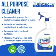 Bio-Safe Organics All Purpose Multi-Surface Cleaner, Natural Everyday Household Cleaner 1000TM 24 oz. Eco Green - Non Toxic Powerful Organic Cleaner - Naturally Moisturizing Cleaner - 3 Pack