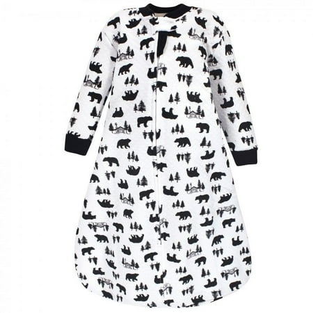 UPC: 0660168182613 | Hudson Baby Infant Boy Premium Quilted Long Sleeve Sleeping Bag and Wearable Blanket Bear Cabin 18-24 Months