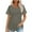 Gray#01, variant on Otntypg Womens T Shirts Summer Short Sleeve Pleated Front Tops Dressy Casual Scooped Neck Tunic Blouses for Leggings Pink#03 L
