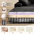 thumbnail image 3 of Sonovafurn Corduroy L-Shaped Sectional Sofa, Boneless Cloud Couch with Memory Foam & Pocket Springs, No Assembly Required Modular Chaise Sofa, Black, 3 of 9