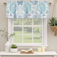 thumbnail image 2 of Aqua Coastal Curtain Valances for Windows, Kitchen Valance Window Treatments Panel 2 Pack, Summer Nautical Starfish Beach Coral Rod Pocket Short Curtains for Bathroom Bedroom 60 x 18 Inch, 2 of 8
