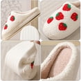 thumbnail image 3 of Zapatillas térmicas planas de fresa antideslizantes para mujer, suministros para el hogar bonitos de dibujos animados DQrwqpou Tenis De Mujer Tenis De Hombre, 3 of 8