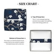 thumbnail image 5 of Tissue Cherry Blossoms on Navy Background Box Cover Holder, Square by Xecao - Leather Decorative Organizer for Tabletop, Bathroom, Car, Office, 5 of 8