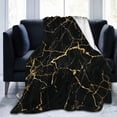 thumbnail image 1 of Black and Gold Yellow Marble Throw Blanket Ultra Soft Warm All Season Marbling Te ture Decorative Fleece Blankets for Bed Chair Car Sofa Couch Bedroom 50"x60", 1 of 8