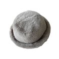 thumbnail image 6 of Cutuoiiu Cold Weather Hat for Women Solid Color Fuzzy Rolled Brim Bucket Hat Soft Plush Winter Warm Fisherman Cap for Daily Outdoor, 6 of 7