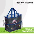 thumbnail image 3 of Garden Tool Bag,Pioneer Flower Floral Print Pattern Garden Tool Organizer,Garden Gifts,Waterproof Multi-Pocket Garden Tool Storage 11.8x5.5x11.4 Inch(Tools NOT Included), 3 of 6