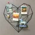 thumbnail image 5 of Joernso Heart Shape Grid Mesh Picture Rack Photos Holder Shelf Wall Hanging Home Decor, 5 of 8