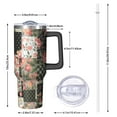 thumbnail image 2 of OBREWU Pioneer Flower Tumbler with Handle and Lid,Pioneer Flower 40oz Double Wall Vacuum Insulated Tumbler,Cups Gift for Women and Men, 2 of 7