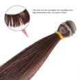 thumbnail image 2 of 5 Pcs 15cm Heat Resistant Straight Hair Wig Handcraft DIY Doll Wigs Weft Hair Extensions for Home School Project (Light Black), 2 of 3
