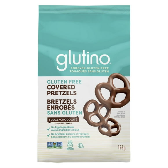 Bretzels enrobés de chocolat sans gluten de Glutino