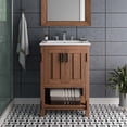 thumbnail image 2 of Sink Vanity Cabinet, Walnut White, Wood, Mid Century Hotel Bedroom Bathroom, Modern Contemporary HB36125, 2 of 10