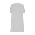 thumbnail image 4 of Bovxnpu Nightgown for Women, Womens Robe Casual Loose fitting Short Sleeve Loose Pajamas Stripe Print Robe Nightgown Nightgown Loungewear Sleepwear, 4 of 6