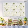 thumbnail image 3 of ToppiJoy 15*15in Artificial Flower Wall Panels, Reusable Artificial Floral Backdrop for Wedding Party Home Photo Background Photography (12Pcs, White), 3 of 27