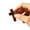 I002- Black (Glossy Finish), variant on Relaxation Toys, Squeeze Toys for Relaxation, 3 in Tall, Black Walnut, Easter Wooden Decorations, Easter Decorations Religious, Curved Shape, 1 Pc