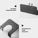 thumbnail image 2 of Ounissouiy Soporte para secador de pelo, soporte de almacenamiento de instalación Simple, estante de almacenamiento para baño montado en la pared, Almacenamiento y organización del hogar Blanco Ounissouiy HA081073-01, 2 of 6