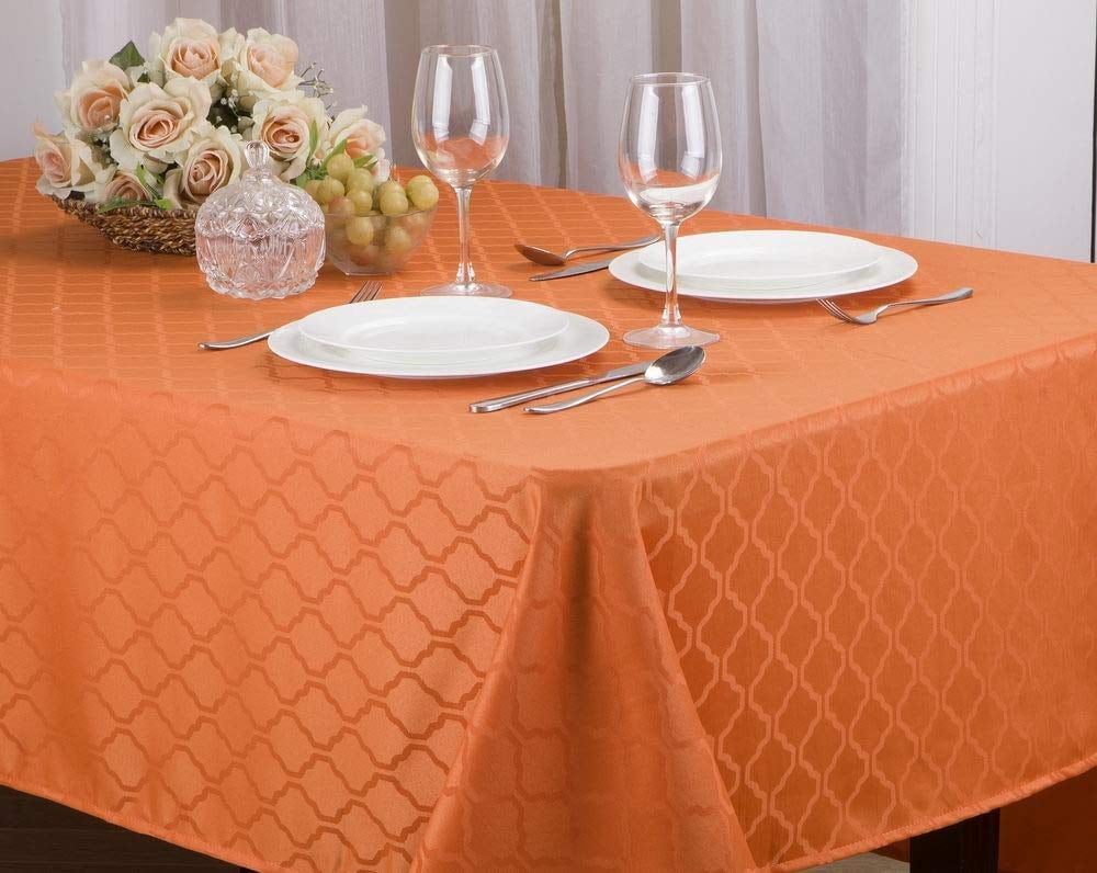 Mantel de tela Harriet Jacquard estampado decoración de mesa, 4 tamaños, 9 colores sólidos - Imagen 18 de 24