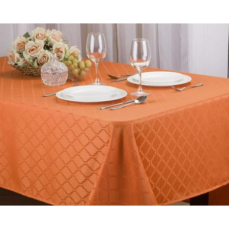 

Kashi Home Harriet Jacquard Tablecloth 70 Round Orange