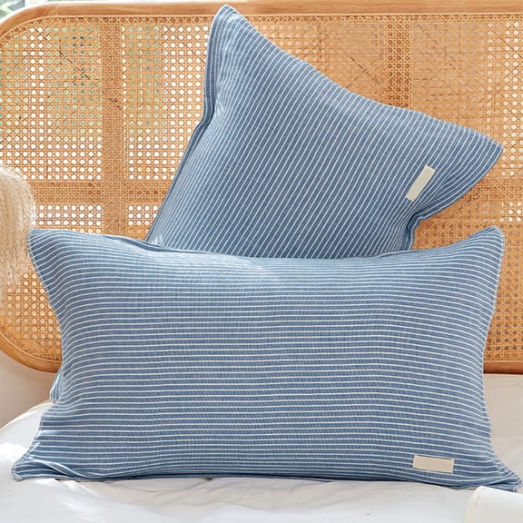 Vfedsrsge Cotton Pillow Cover Breathable Pillowcases with Button Closure Super Soft and Cooling,20x30in