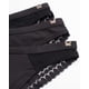 thumbnail image 4 of Tanga Femenina Jessica Simpson Paquete de 3/6 Negra Talla Mediana, 4 of 6