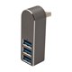 thumbnail image 5 of 3 puertos Mini USB 3.0 Hub 270 grados giratorio tamaño compacto portátil para ratón Argén Jinwen Concentrador USB, 5 of 8