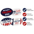 thumbnail image 2 of Republican Donald Trump 2024 Bumper Magnets – 2024 American Presidential Election, USA Flag Stars Blue and Red Stripes – for Cars, Trucks (Durable, Magnetic, Waterproof) | 4" x 6" | 2 per Pack (Set 1), 2 of 6