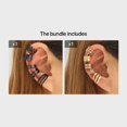 thumbnail image 1 of Gorgeous 5-Piece Gold Leaf Cutout Ear Clips - Perfect Fit for One Ear!, 1 of 5