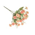 thumbnail image 4 of Inteprter Ramo de claveles artificiales, decoración de flores familiares, decoración de flores de simulación, ramo de flores falsas de seda para fiesta Flores artificiales café ligero PC 1 Inteprter HA6616-05B, 4 of 6