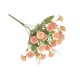 thumbnail image 4 of Flor de clavel artificial, oficina en casa, escuela, decoración floral, fiesta de boda, tela de seda, ramo de flores falsas, café ligero Yuarrent HA6616-05B, 4 of 6