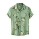 thumbnail image 1 of Camisa de verano que imprime la parte superior de la solapa de la camisa de manga corta de los hombres ocasionales Pompotops oipoqjl43579, 1 of 9