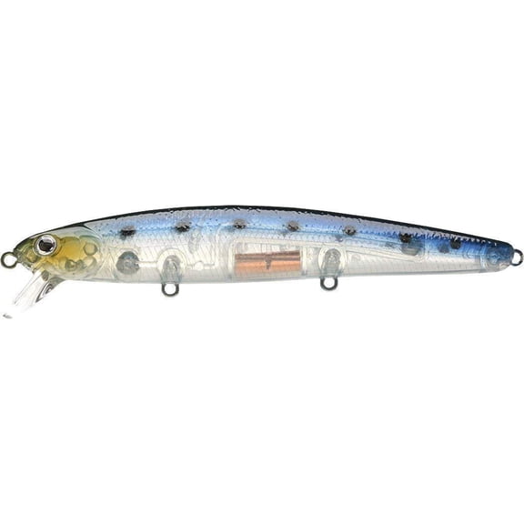 Lucky Craft CIF Flash Minnow 110 California Inshore 4.5" Laser Ghost Sardine