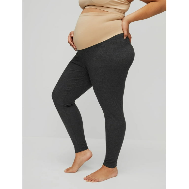 Motherhood Maternity Plus Size Essential Stretch Secret Fit Belly Maternity  Cropped Leggings