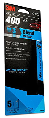 3M Pro-Pak Wetordry Between Finish Coats Sanding Sheets 320A-Grit 9-Inch by 11 