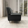 thumbnail image 4 of Uspridefurniture Eveland 47.3" Faux Leather Upholstered Club Chair-Gray/Black, 4 of 5