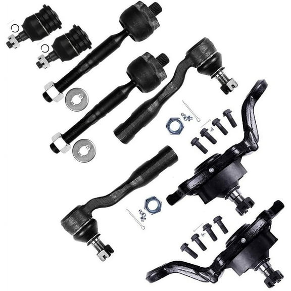 CCIYU Front Outer Inner Tie Rod End Lower Upper Ball Joint fit for 2005-2007 for Toyota Sequoia Tundra 8pcs Suspension Kit