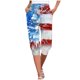 thumbnail image 1 of Pantalones Capri Casual Elastic Tie Waist Loose Long Independence Day Pantalones de Mujer con Bolsillos, 1 of 6