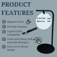 thumbnail image 5 of Magnetic Chalkboard Sidewalk Sign: Round Metal Business Sign (Black Frame/White Metal), 5 of 5