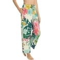 thumbnail image 2 of Daiia Tropical Flowers Women's Sleep Pant with Pockets and Drawstring,Pajama Pants-Small, 2 of 9