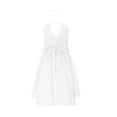 thumbnail image 6 of OSFVNOXV Flowy Mini Dress for Petite Women Backless Halter Mini Dress Bow Tie Cutout V-Neck Bodycon Short Tunic Dress, 6 of 8