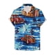 thumbnail image 2 of Camisas Y s Camisa para hombre Camisa de playa de manga corta holgada informal (Blue, L), 2 of 4
