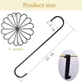 thumbnail image 2 of 8 Pack S Hooks Heavy Duty 12 Inch Large S Shape Hooks for Hanging Plant Pots and Pans Steel Metal Hanger Hooks Black Long S-Hooks for Hanging Clothes, Plants, Bird feeders, Garden Indoor Outdoor, 2 of 5